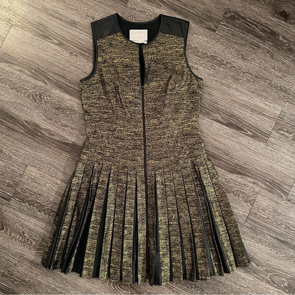 Jason Wu Gold Silk Pleated Dress